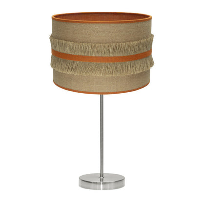 Sobremesa Grand Natalia 1xe27 Niquel/saco-naranja 62x30x30 Cm