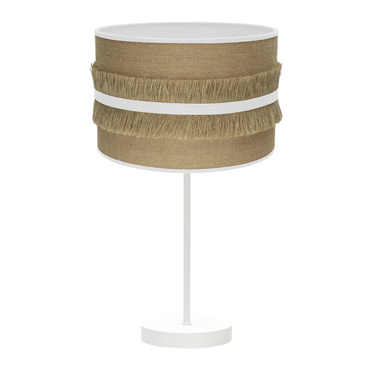 Sobremesa Grande Natalia 1xe27 Blanco/saco-blanco 62x30x30 Cm