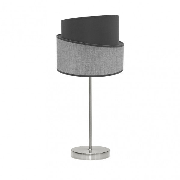 Sobremesa Hara 1xe14 Niquel/gris 45x18x18 Cm