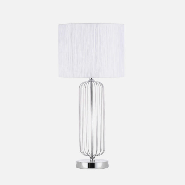 Sobremesa Mansonia 1xe27 Cromo C/pant Blanca  66x30x30 Cm