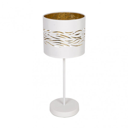 Sobremesa Niebla 1xe14 Blanco/blanco-oro 43x17x17 Cm