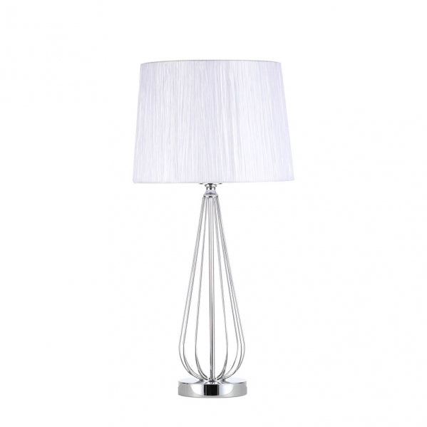 Sobremesa Robina 1xe27 Cromo C/pant Blanca  62x30x30 Cm