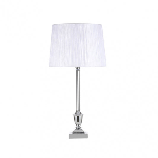 Sobremesa Roble 1xe27 Cromo C/pant Blanca 60.5x30x30 Cm