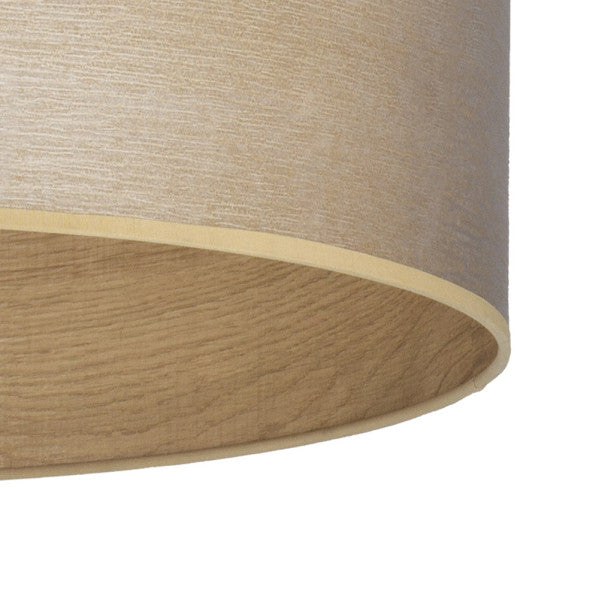 Sobremesa Tania 1xe14 Cuero/madera Clara 42x17x17 Cm
