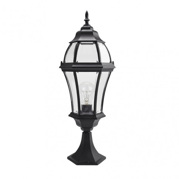 Sobremuro Exterior Aluminio Becrux 1xe27 Negro   64,5x21x21 Cm  Ip44