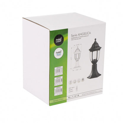 Sobremuro Exterior Angelica 1xe27 Negro Ip44 Policarbonato  42,7x16,6d