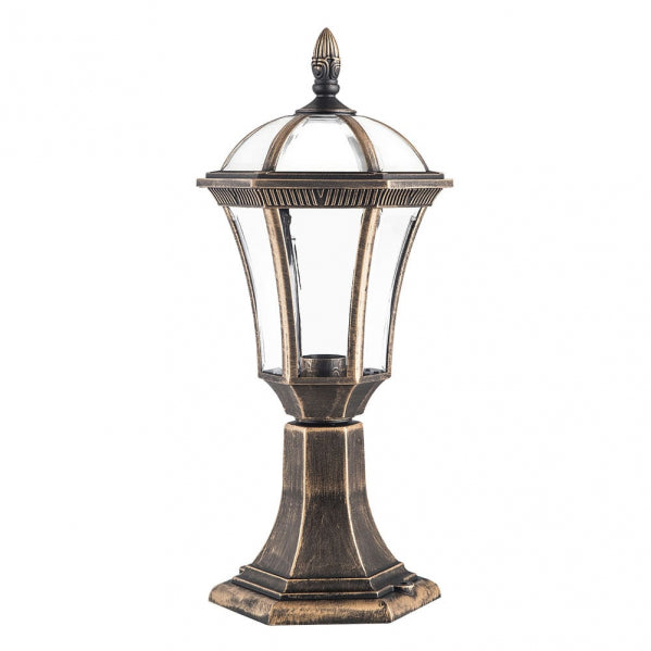 Sobremuro Exterior Comino 1xe27 Oro Viejo Ip44 Policarbonato 47,6x17,6x17,6 Cm