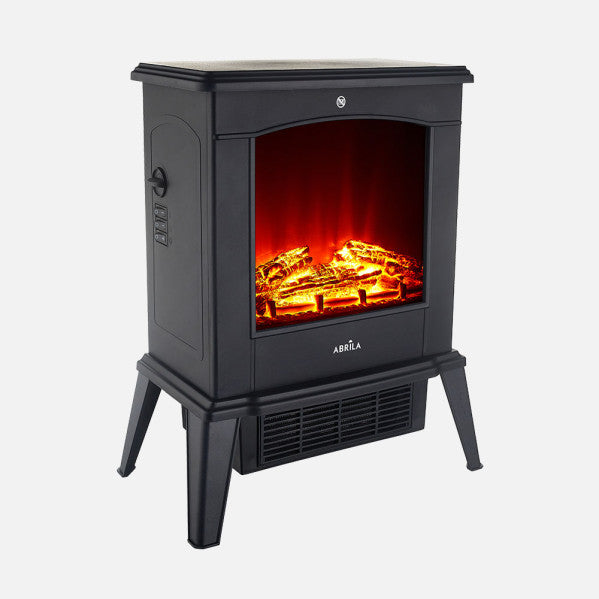 Termoventilador Ceramico Ptc Cameron 1800w Negro 2pot Efecto Llama Indep.termostato Reg.protecc.52x41,5x22,5cm