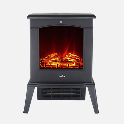 Termoventilador Ceramico Ptc Cameron 1800w Negro 2pot Efecto Llama Indep.termostato Reg.protecc.52x41,5x22,5cm