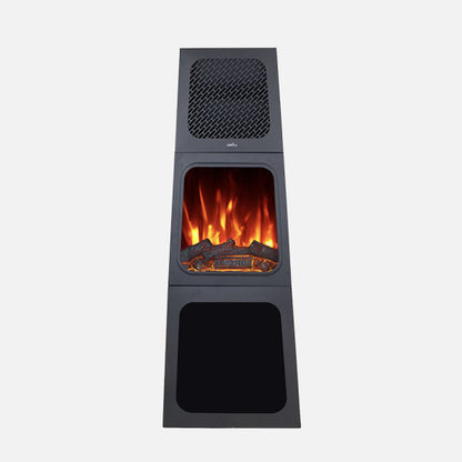 Termoventilador Ceramico Ptc Cornelius 1800w Negro 2pot Efecto Llama Indp.termostato,protecc.119x45x35cm
