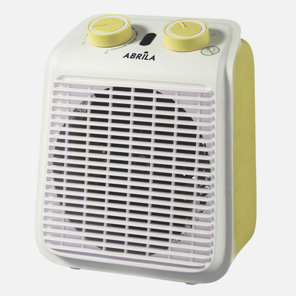 Termoventilador Electrico Ponce 2000w Amarillo/blanco 2pot.termostato Reg., Proteccion Sobrecalentamiento 23,5x19x14cm