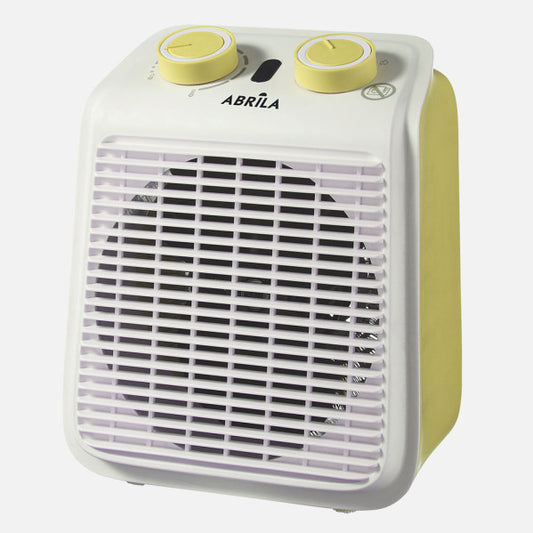 Termoventilador Electrico Ponce 2000w Amarillo/blanco 2pot.termostato Reg., Proteccion Sobrecalentamiento 23,5x19x14cm