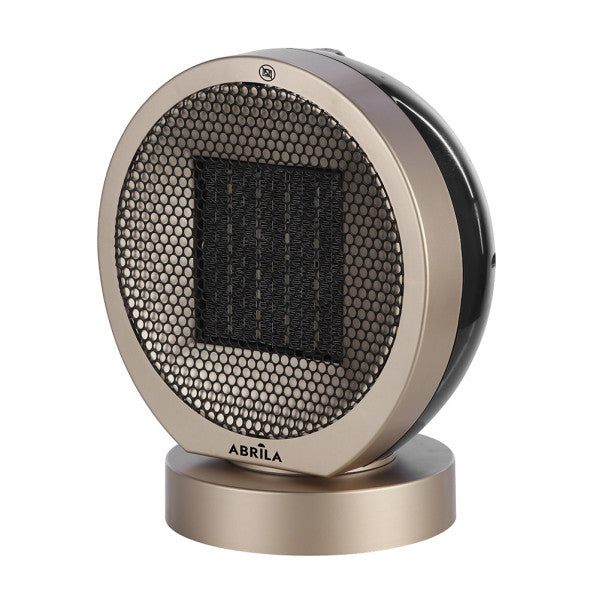 Termovent.ptc Ceramico Pomelo 2000w Negro/oro 2pot 3fun.rotatorio Antivuelco.seguro 29,3x24x18cm