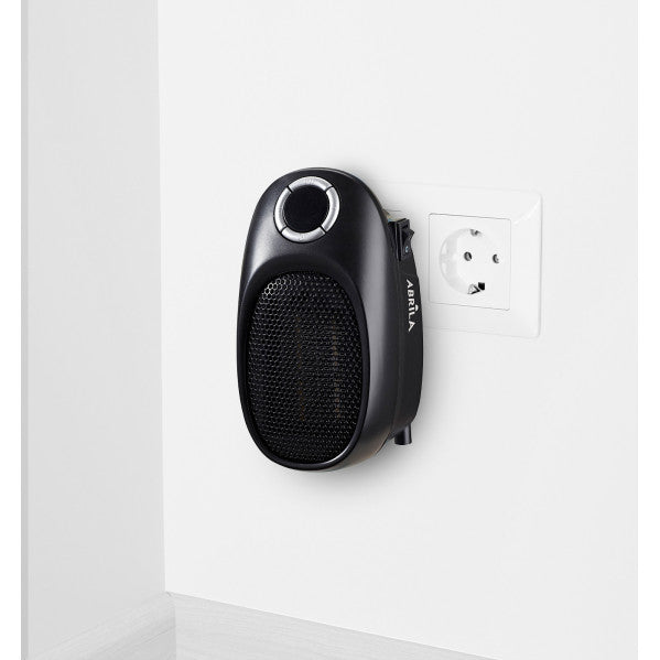 Mini Termoventilador Ceramico Malasia 500w Negro Temperatura Reg,temporizador  Seguridad Display 16x9x12cm