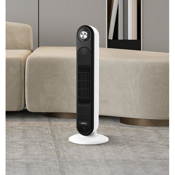 Termoventilador Ceramico Vert.grecia 2000w Negro/blanco 2pot.oscilante, Antivuelco, Termost. Prot.cal 69,8x24,5x24,5 Cm