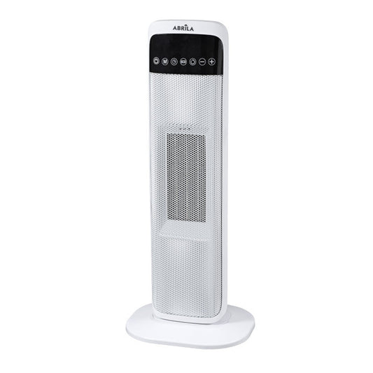 Termoventilador Ceramico Vertical Guadalupe 2000w Blanco/negro  2potencias oscilante Antivuelco C/remoto 62x21x15cm