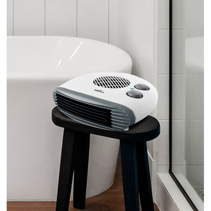 Termoventilador Elec.Toril 2000w Blanco Horizontal 2potencias 3funciones Termost.reg. 12x26x26 Cm