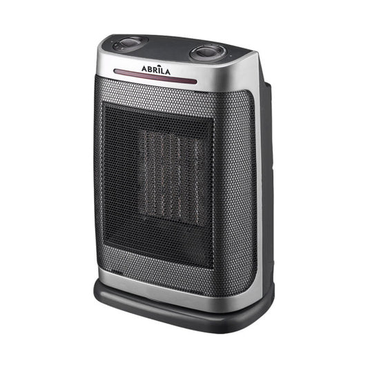Termoventilador Ceramico PTC Fogon 1500w Plata 2potencias 3funciones Termost. Regu. Seguridad, Antivuelco 29x19x14,5cm