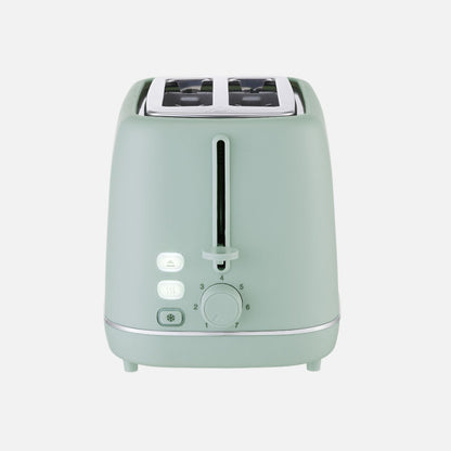 Tostador Pan Coffee 930w Verde 7niv.tostado Descongelacion Apagado Autom.2rebanadas 2ranuras Recogemigas 19,5x29x18cm