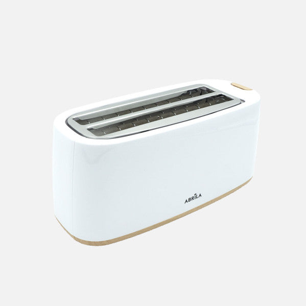 Tostador Pan Eume 1400w Blanco/haya 7niveles Tostado,descongelacion,  Apag.automatico,2ranuras,recogemigas 17x38x14,5cm