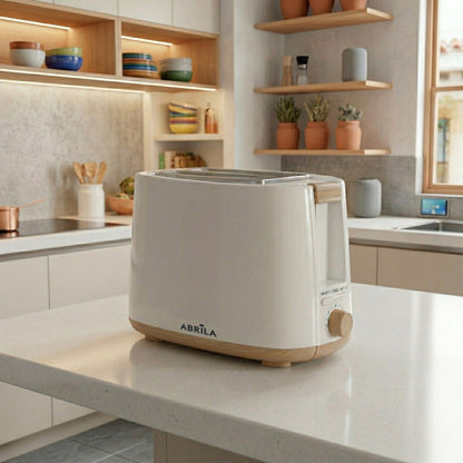 Tostador Pan Ulla 750w Blanco/haya 7niv.tostado,descongelacion,  Apagado Automatico,2ranuras,recogemigas,17x26,5x15cm