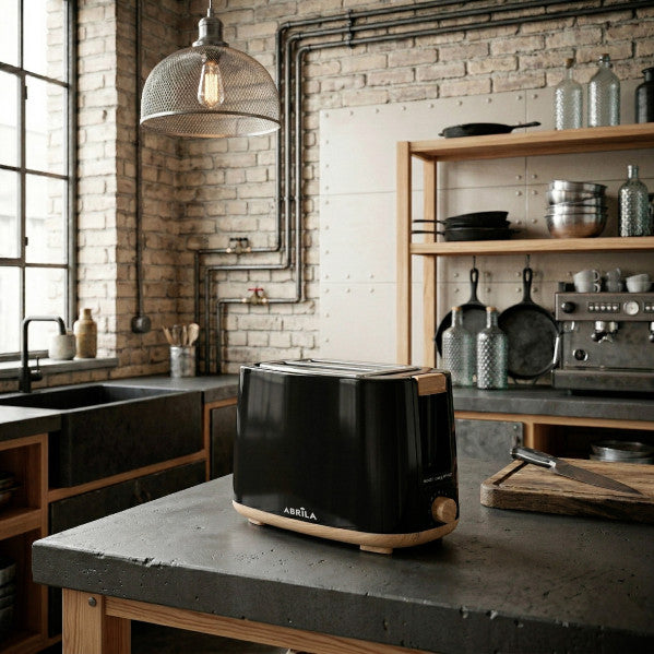 Tostador Pan Ulla 750w Negro/haya 7niv.tostado,descongelacion,  Apagado Automatico,2ranuras,.recogemigas,17x26,5x15cm