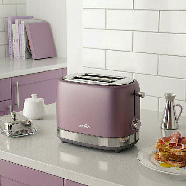 Tostador De Pan Urbion 815w Violeta/gris 7niveles De Tostad  2ranuras Recogemigas.descongelar.recalentar. 19,5x16,5x27cm