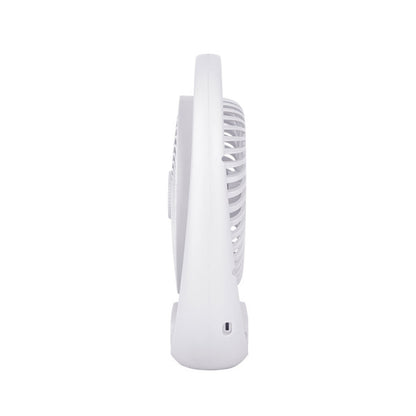 Ventilador Inalambrico Sobremesa Aguila Blanco 5w 3vel Recargable C/luz, Alim.usb Orientable 180º 3asp 30x25x8 CM