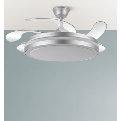 Ventilador Dc Esparta Maxi 80w 10255lm Plata 132d 5asp 3000-4000-6000k Remoto+temporizador+memoria