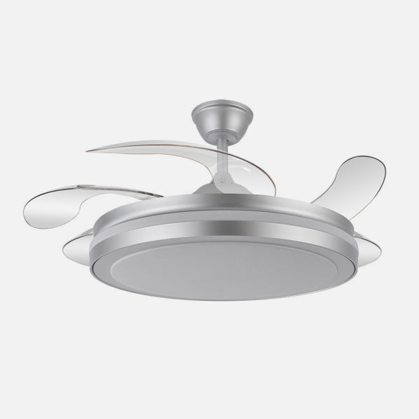 Ventilador Dc Esparta Maxi 80w 10255lm Plata 132d 5asp 3000-4000-6000k Remoto+temporizador+memoria