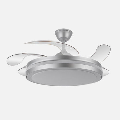 Ventilador Dc Esparta Maxi 80w 10255lm Plata 132d 5asp 3000-4000-6000k Remoto+temporizador+memoria