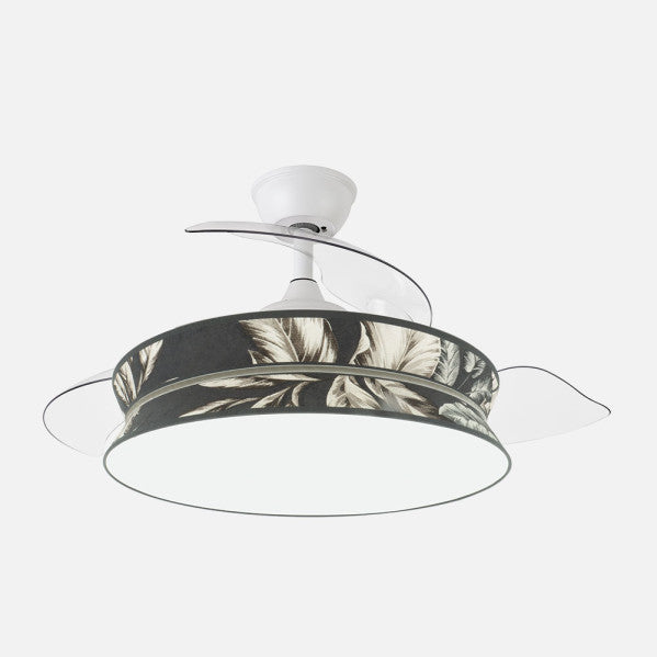 Ventil Decor 72w Blanco/estampado Oscuro 108d 3asp  7200lm 3000-4000-6000k Remoto+memo+temp
