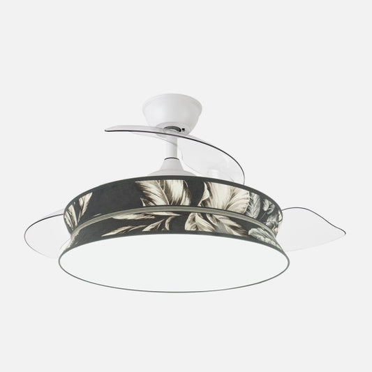 Ventil Decor 72w Blanco/estampado Oscuro 108d 3asp  7200lm 3000-4000-6000k Remoto+memo+temp