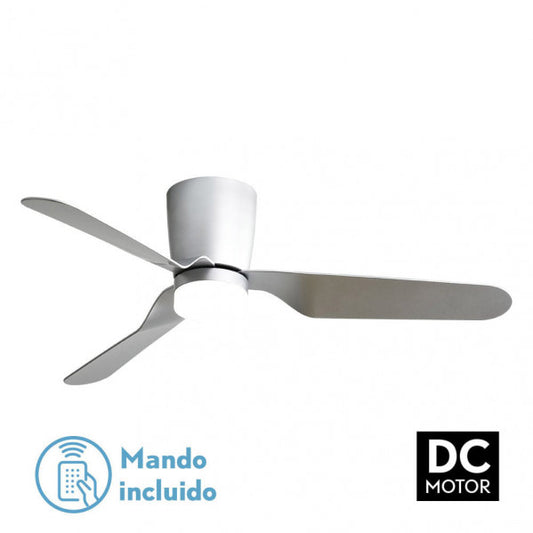 Ventilad 18w Dc Kochi Niquel 3 Aspas Plata 6 Veloc. 3000k, 4000k, 6000k C/remoto Y Temporizador 132 D 2025