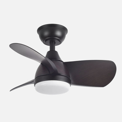 Ventilador Dc 24w Pirdo Negro/marron 3 Aspas 60d 2400lm 6 Velocidades 3000-4500-6000k C/remoto, Memoria Y Temporizador