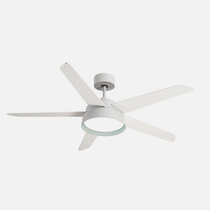 Ventilador 25w Dc Blanco Lebeche 5 Aspas Rev.  Blanca/haya 6 Vel. 3000-4000-6000k 132d Remoto,memoria Y Temporizador