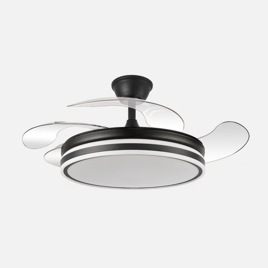 Ventilador Bayomo 59w 6980lm Negro 4 Aspas Desp. 34,5/42x50/107d.3 Color. Motor Dc..remoto+Reg.Intensidad