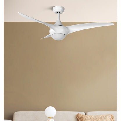 Ventilador Dc Canea 24w Blanco 3 Aspas 6 Velocidades 134d  3000-4500-6000k C/remoto, Memoria Y Temporizador 2424lm
