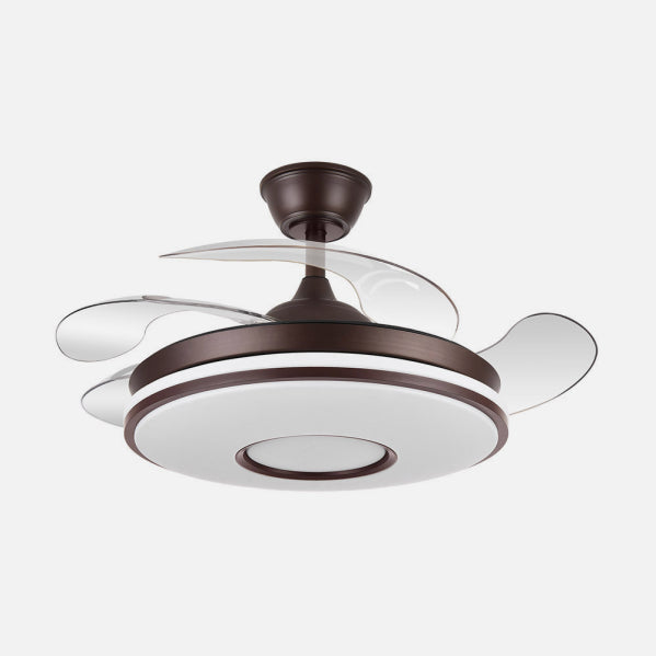 Ventilador Dc Dani 59w 6980lm Marron 4 Aspas desp.106d 3000-4200-6500k Remoto, Reg.intensidad, Memoria Y Temporizador