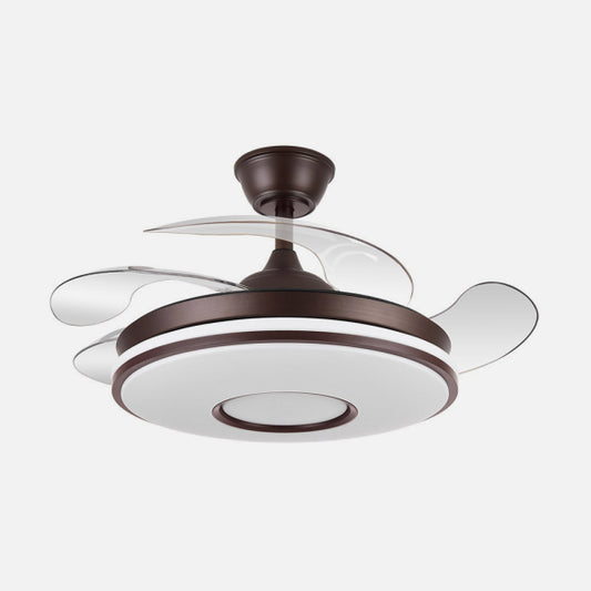 Ventilador Dc Dani 59w 6980lm Marron 4 Aspas desp.106d 3000-4200-6500k Remoto, Reg.intensidad, Memoria Y Temporizador