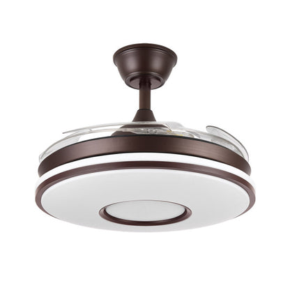 Ventilador Dc Dani 59w 6980lm Marron 4 Aspas desp.106d 3000-4200-6500k Remoto, Reg.intensidad, Memoria Y Temporizador