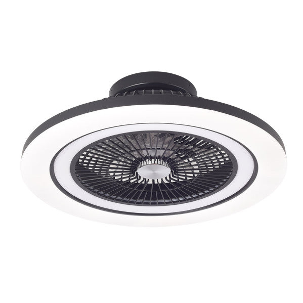 Ventilador Dc 50+7w Antartida Negro 5asp 58d 5400lm 3000-4500-6500k+rgb Remo+r.intensidad+memoria+temporizador