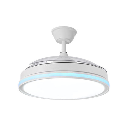 Ventilador Dc 59+7w Cacique Blanco 3asp 107d 6980l 3000-4500-6500k+rgb Remo+r.int+memo+temp