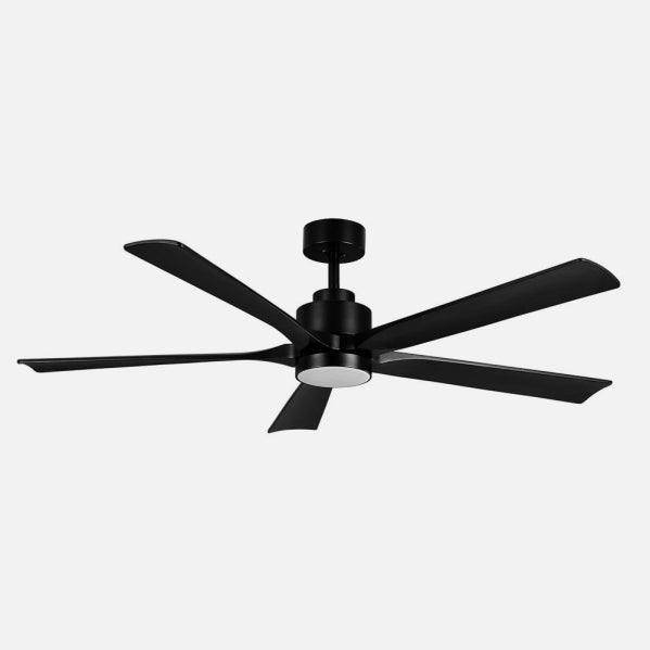 Ventilador Dc Cairo 24w 2400lm Negro 5aspas 132d  3000k,4500k,6000k Remoto+temporizador+memoria