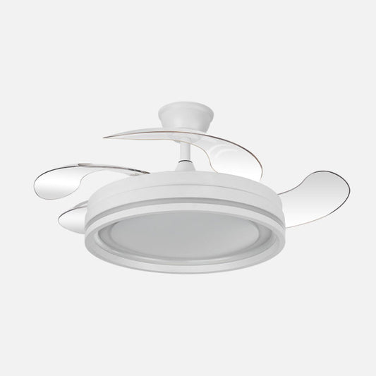 Ventilador Dc Cerrato Blanco 59w 4aspas Desplegables 107d 6980lm 6vel 3000k,4000k,6000k, Remoto+reg.intens.+temporizador+memoria