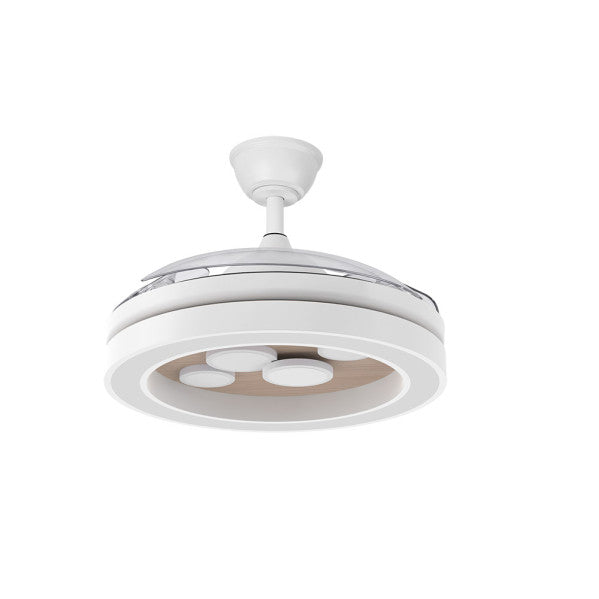 Ventilador Dc Cupido 55w Blanco/haya 3asp.107d 4960l 3000-4500-6500k Reg.intensidad+remoto+memoria+temporizador