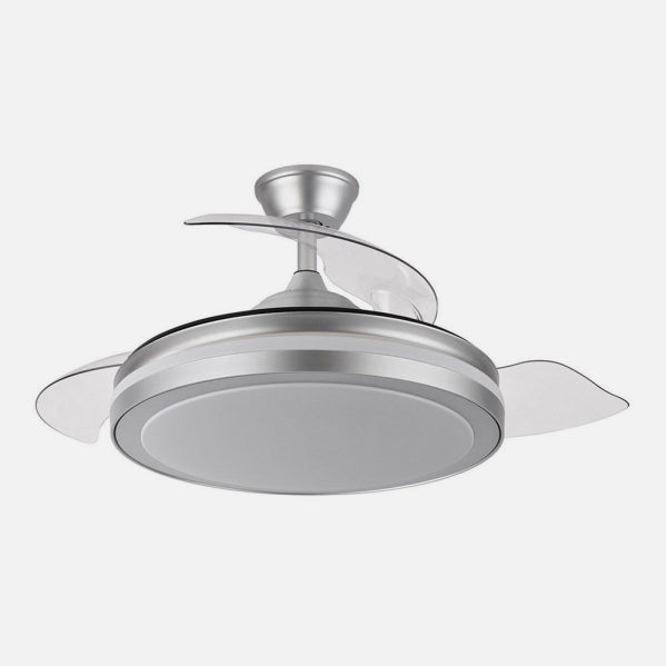 Ventilador Dc Esparta Plus 59w 6980lm Plata 107d 3aspas Desp.3000-4000-6000k Remoto+ reg.intensidad+Temporizador+ Memoria