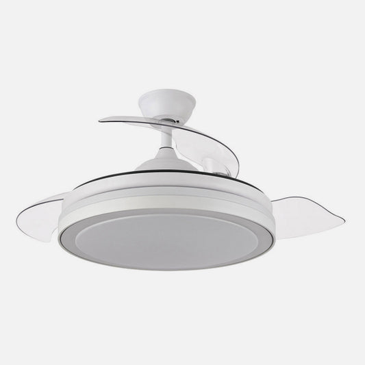 Ventilador Dc Esparta Plus 59w 6980lm Blanco 3 Aspas Desp. 107d 3 Colores C/Remoto+ Reg.intensidad+Temporizador+ Memoria