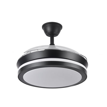 Ventilador Dc Esparta Negro  Mini 59w 6980lm 91d 3asp.d Esp.3000-4000-6000k Remoto+tempor+memori