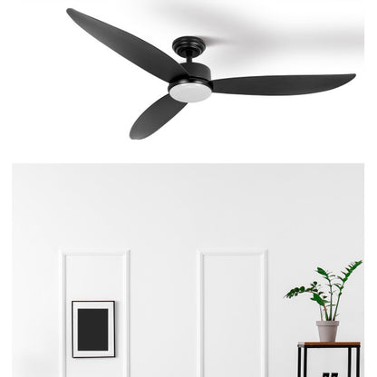 Ventilador Dc Genil 24w Negro 3aspas 6vel 132d 2424lm 3000-4000-6500k Remoto+temporizador+memoria